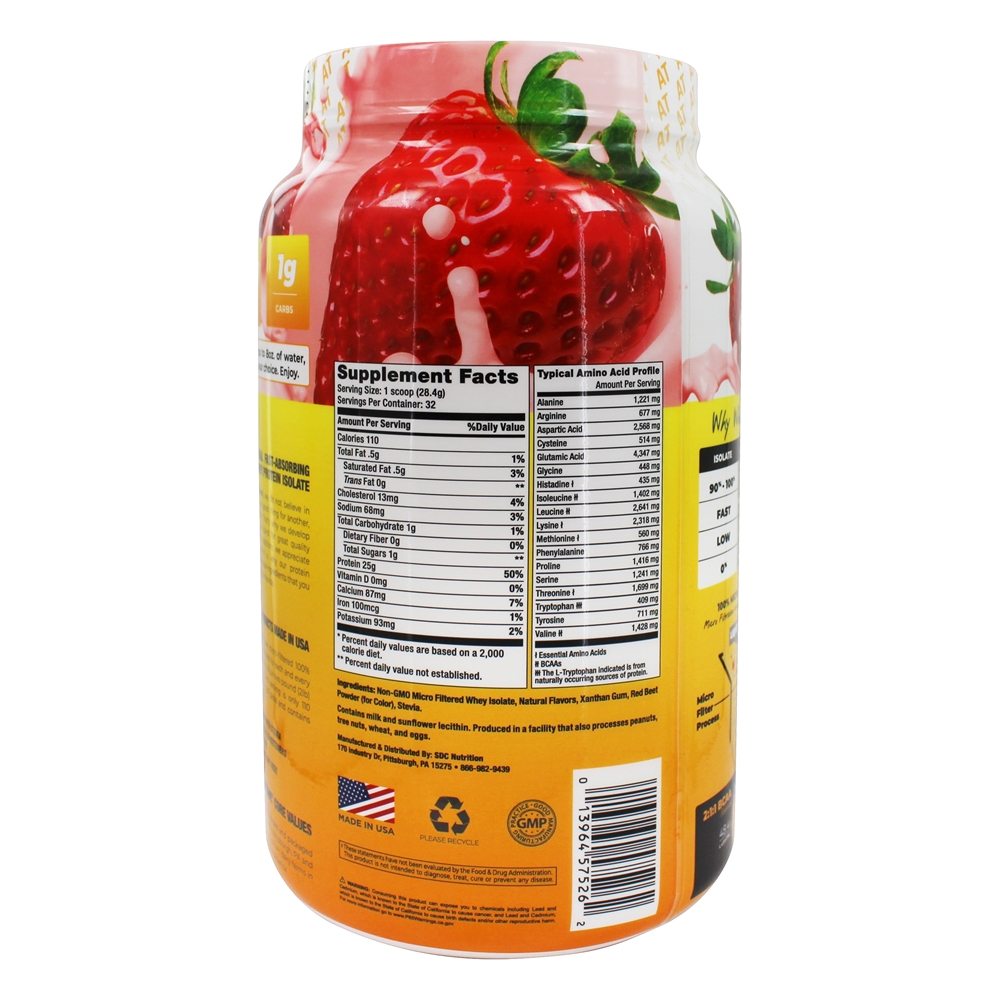 Morango Isolada de Proteína Whey - 2 lbs. About Time - Imagem 2