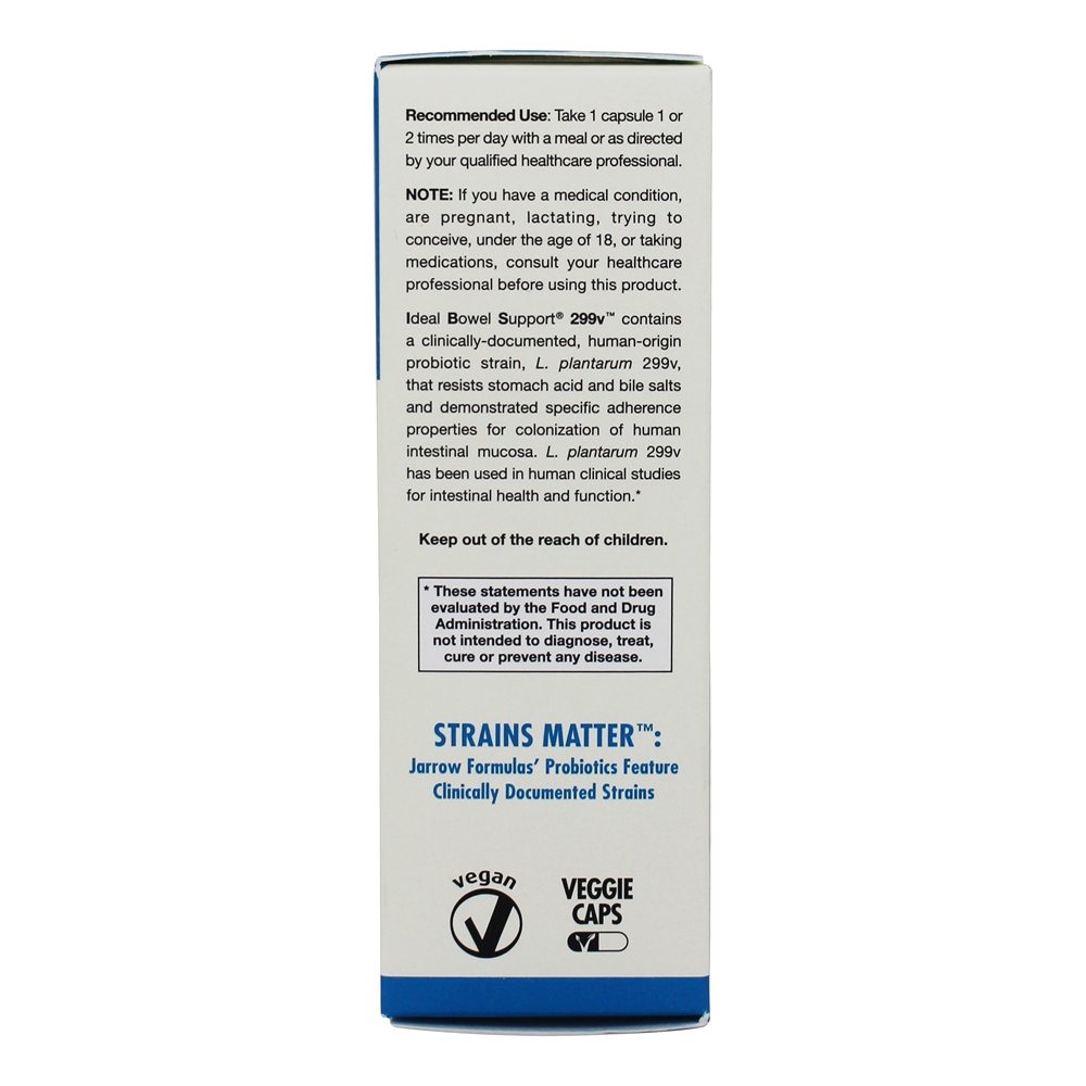Suplemento Probiótico ao Suplemento Ideal ao Intestino 299V 10 Bilhões de UFC - Cápsulas vegetarianas 30 Jarrow Formulas - Imagem 3
