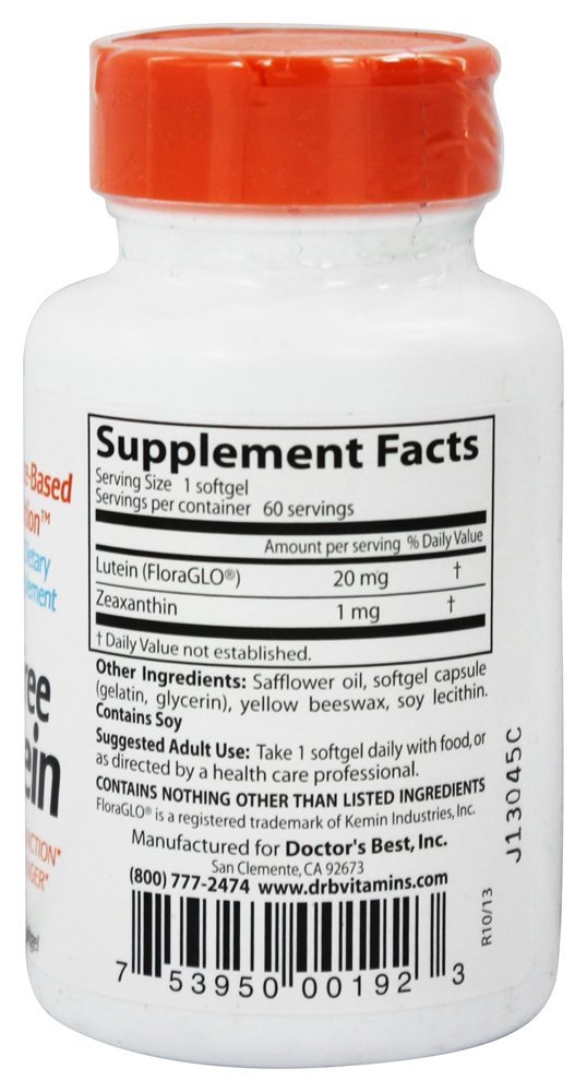 Luteína com FloraGLO 20 mg. - 60 Softgels Doctor's Best - Imagem 2