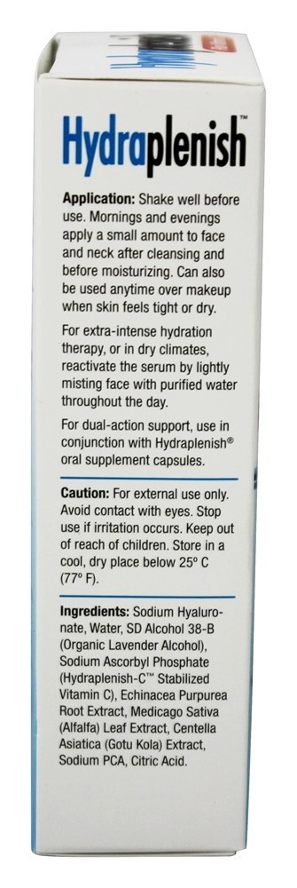 Hydraplenish Hialurônico ácido 65% Soro Mais Vitamina C - 1 fl. oz. Nature's Way - Imagem 2