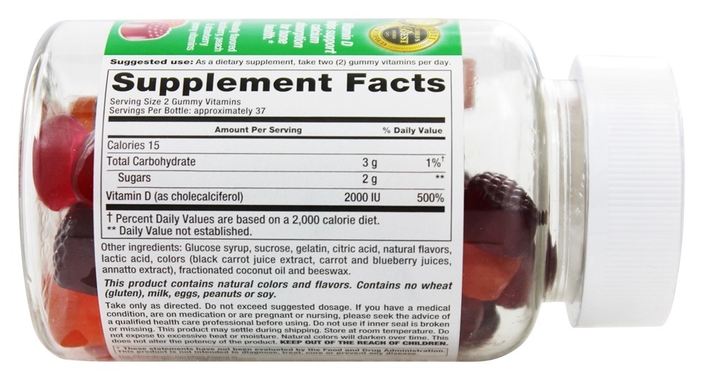 Vitamina D Vitaminas Gomosas Adultas 2000 IU - 75 Gummies Nutrition Now - Imagem 2