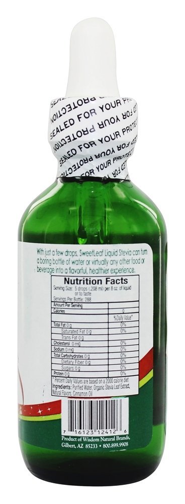 Gotas de canela Stevia líquido doce - 2 fl. oz. SweetLeaf - Imagem 2