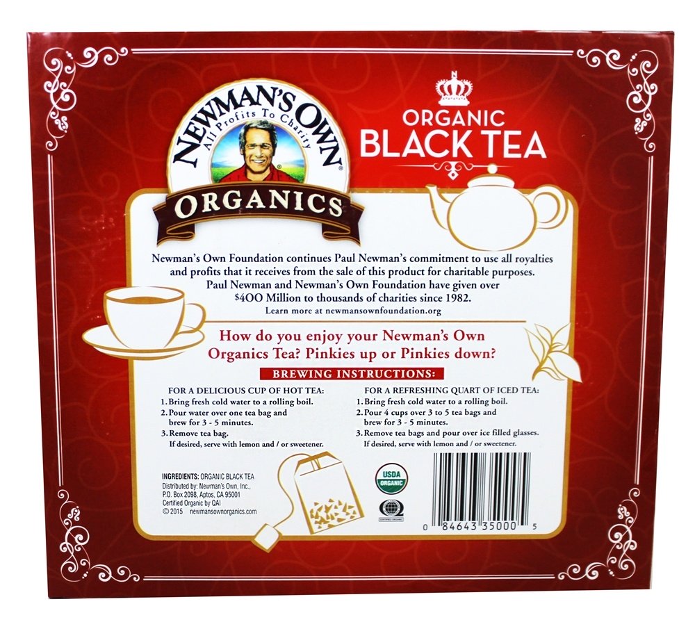 Chá Preto Orgânico - 100 Saquinhos de Chá Newman's Own Organics - Imagem 2