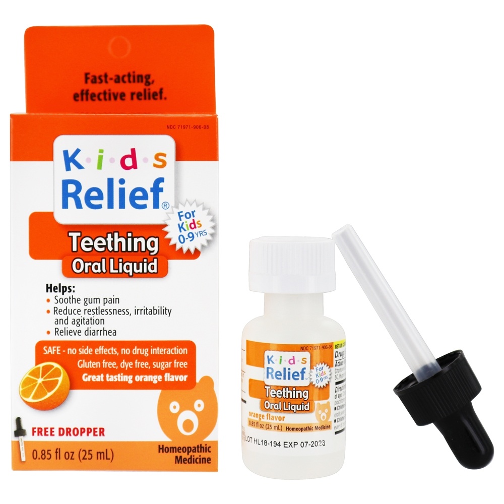 Líquido Oral de Alívio para Crianças para Crianças 0 - 9 Yrs Sabor Laranja - 0.85 fl. oz. Homeolab USA - Imagem 2