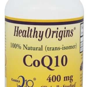 100 % Natural CoQ10 Géis Kaneka Q10 400 mg. - 60 Softgels Healthy Origins