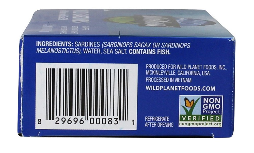 Sardinhas Selvagens em Água com Sal do Mar - 4.38 oz. Wild Planet - Imagem 3
