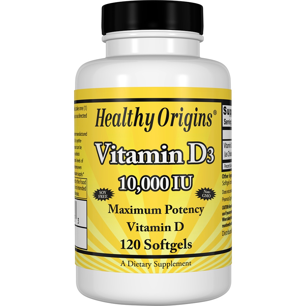 Vitamina D3 10000 UI - 120 Softgels Healthy Origins