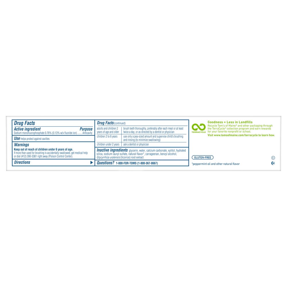 Creme dental natural Wicked Fresh com flúor Peppermint fresco - 4.7 oz. Tom's of Maine - Imagem 3