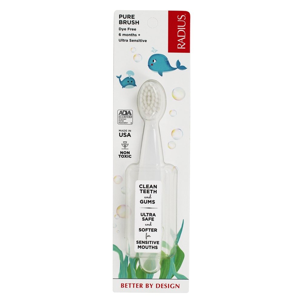 Pure Escova de dentes ultra macia Pure bebê 6 meses e mais Radius