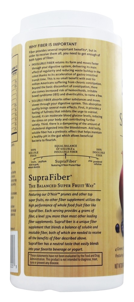Suplemento Super Fibra SupraFiber Fruit - 10.6 oz. Sunsweet Naturals - Imagem 3
