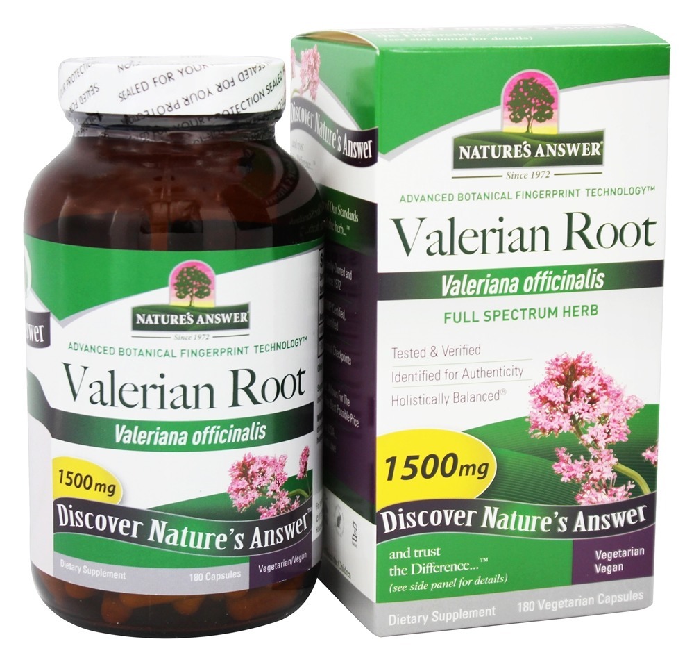 Spectrum Raiz de valeriana completa - Cápsulas vegetarianas 180 Nature's Answer