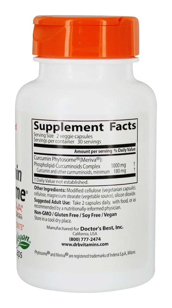 Fitosoma de Curcumina com Meriva 500 mg. - Cápsulas vegetarianas 60 Doctor's Best - Imagem 2