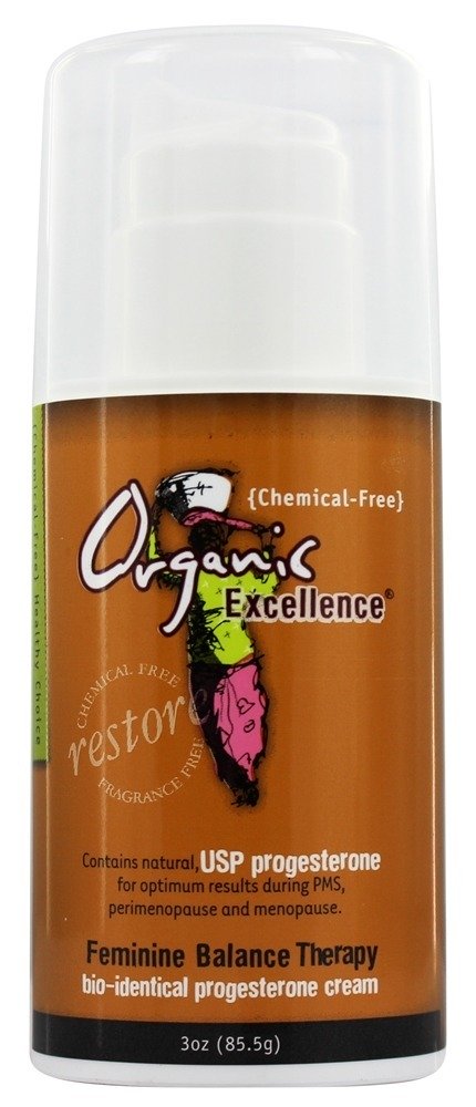 Balance Terapia Bio-Idênica Progesterona Creme Bomba Sem Fragrância - 3 oz. Organic Excellence