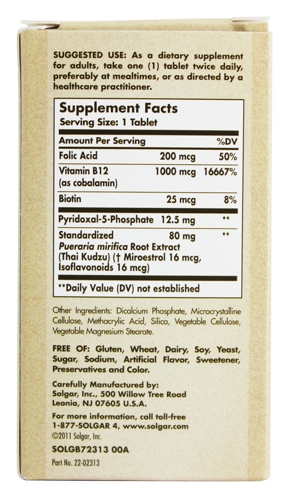 PM PhytoGen Complex - 60 Tablets Solgar - Imagem 2