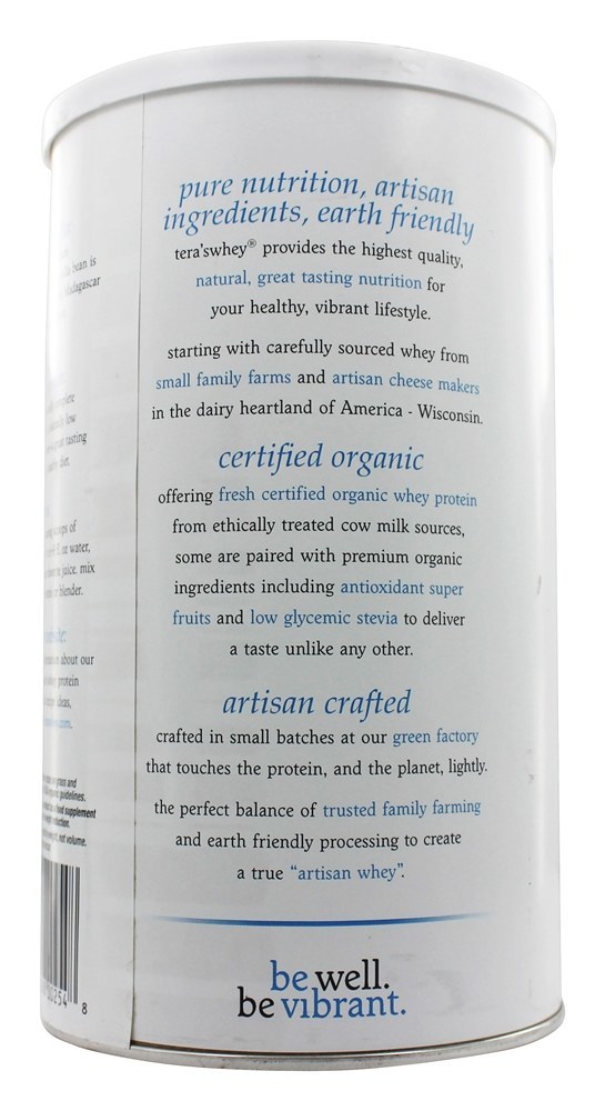 Orgânico Grama Alimentado Soro de leite coalhado Proteína Bourbon Baunilha - 12 oz. Tera's Whey - Imagem 4