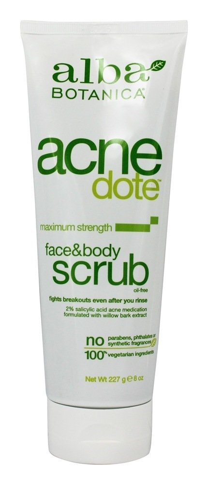 Natural Acnedote Face & Corpo Esfregar - 8 oz. Alba Botanica