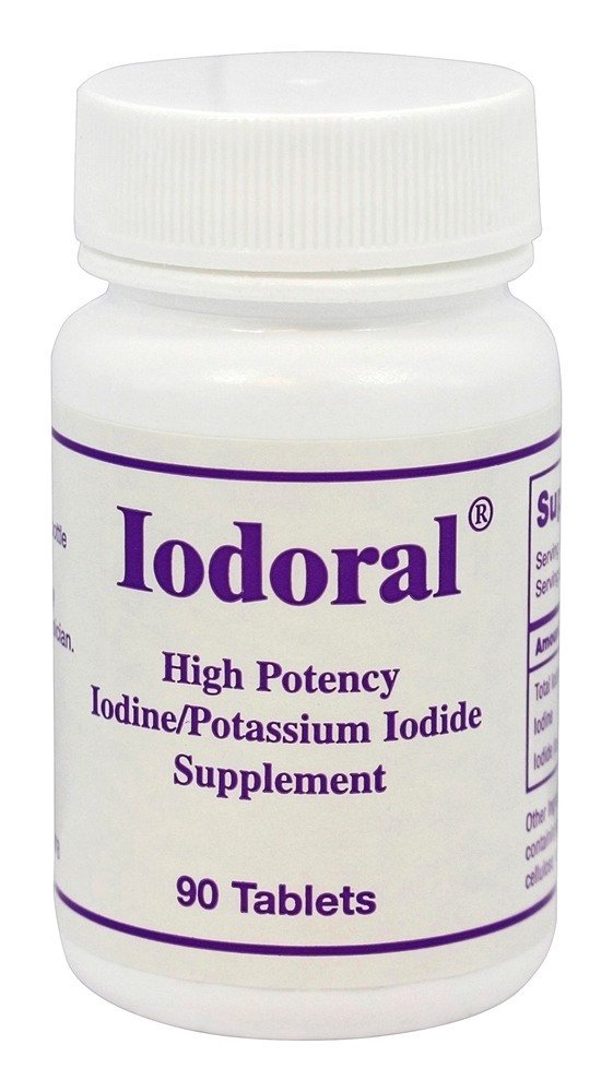 Iodoral Suplemento de Alta Potência de Iodo/Iodeto de Potássio - 90 Tablets Optimox