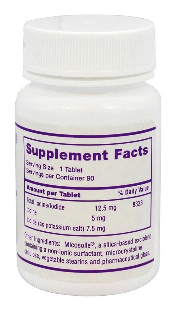 Iodoral Suplemento de Alta Potência de Iodo/Iodeto de Potássio - 90 Tablets Optimox - Imagem 2