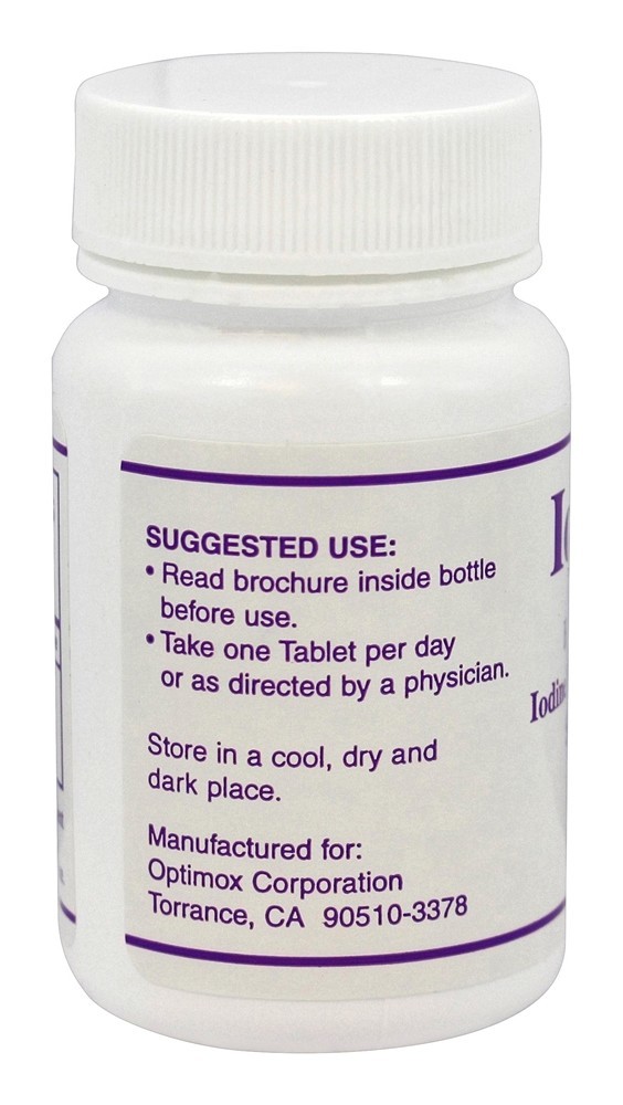 Iodoral Suplemento de Alta Potência de Iodo/Iodeto de Potássio - 90 Tablets Optimox - Imagem 3