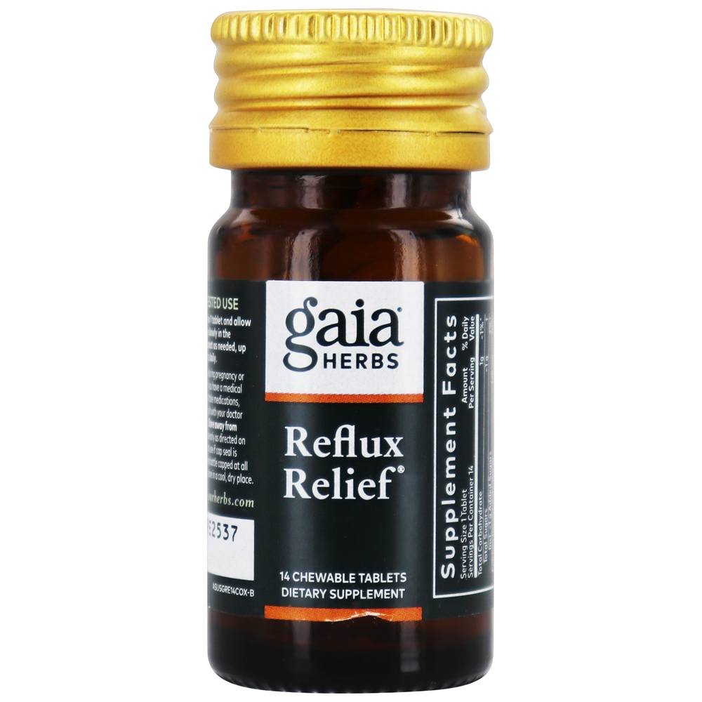 Socorro do Refluxo - 14 comprimidos mastigáveis Gaia Herbs - Imagem 2
