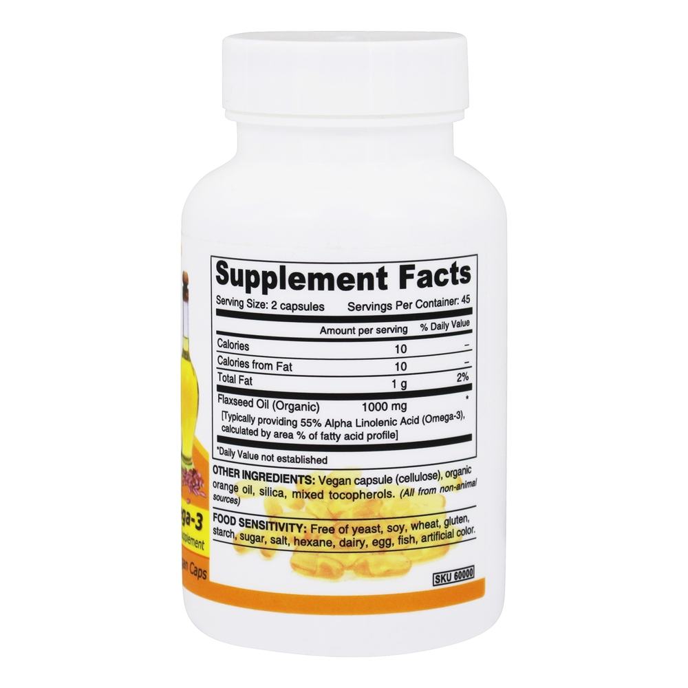 Óleo de linhaça orgânico vegano Omega - 3 - Cápsulas vegetarianas 90 Deva Nutrition - Imagem 2