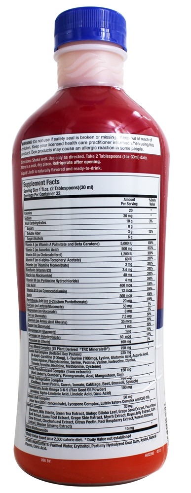 Liquid Life Super Mistura Multivitamínica Sabor de Frutas - 32 fl. oz. All One - Imagem 2