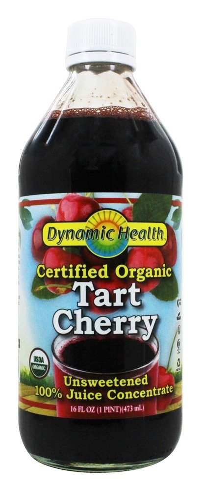 Suco Concentrado de Cereja Azeda Certificado Orgânico Sem Açúcar 100% Pure - 16 fl. oz. Dynamic Health