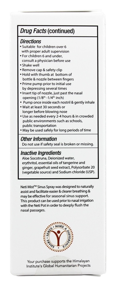 Spray de seio homeopático de névoa Neti - 1 fl. oz. Himalayan Chandra - Imagem 3