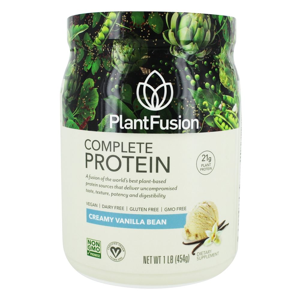 Feijão De Baunilha Completo De Proteína Em Pó - 1 lb. PlantFusion