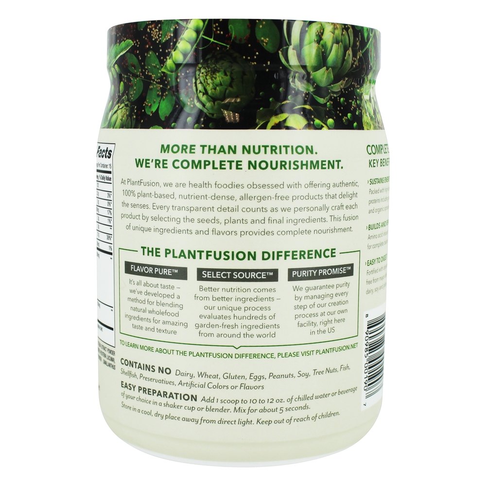 Feijão De Baunilha Completo De Proteína Em Pó - 1 lb. PlantFusion - Imagem 3