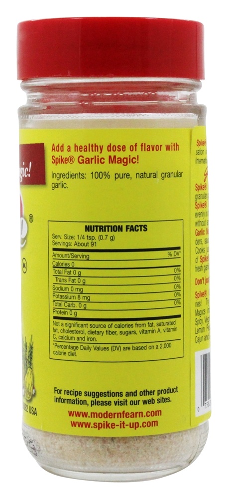 Spike Tempero Natural Gourmet Alho Mágico - 2.25 oz. Modern Products - Imagem 2