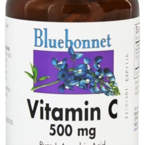 Vitamina C Pure Ácido L-Ascórbico 500 mg. - Cápsulas vegetarianas 180 Bluebonnet Nutrition