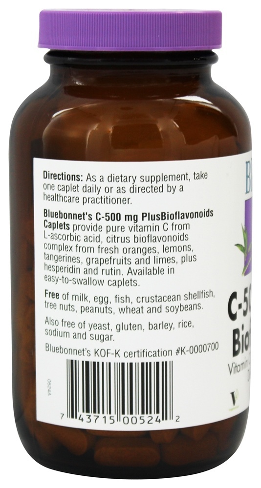 Bioflavonóides C500 Plus 500 mg. - 180 Cápsulas Bluebonnet Nutrition - Imagem 3
