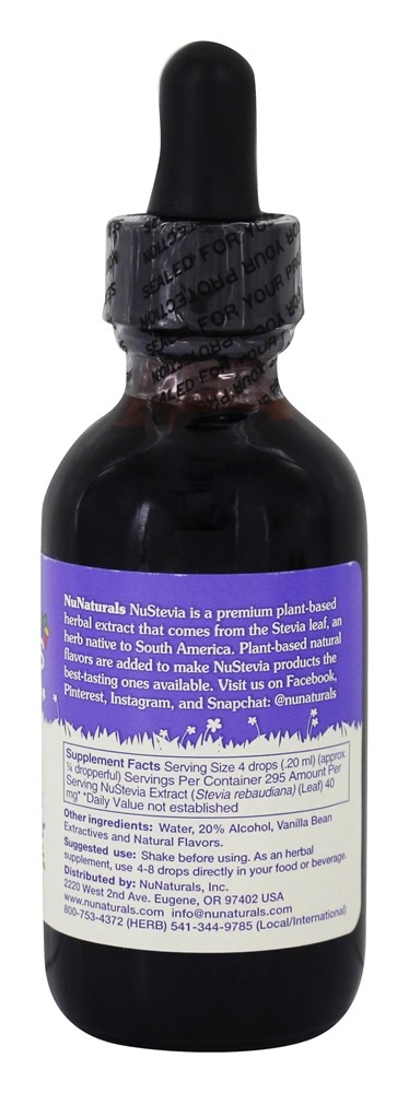 Baunilha NuStevia - 2 fl. oz. NuNaturals - Imagem 2