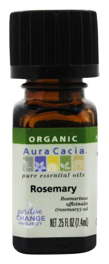 Óleo essencial de alecrim orgânico - 0.25 fl. oz. Aura Cacia