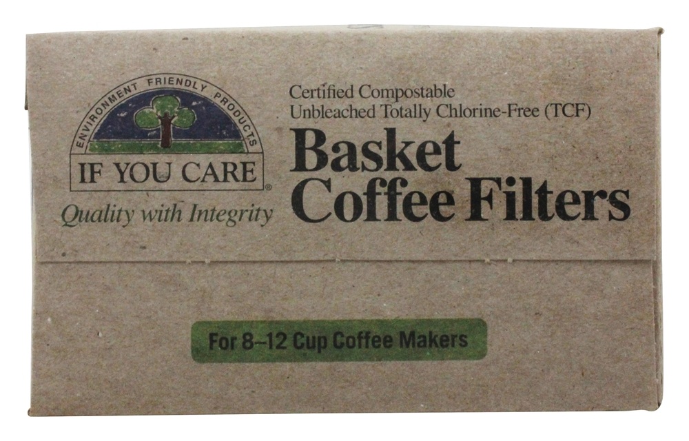 Café Filtros 8 polegada Cesta Cru Totalmente Cloro-Livre (TCF) - 100 Filtro (s) If You Care - Imagem 2
