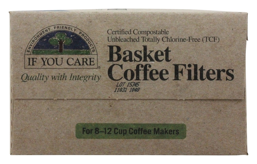 Café Filtros 8 polegada Cesta Cru Totalmente Cloro-Livre (TCF) - 100 Filtro (s) If You Care - Imagem 4