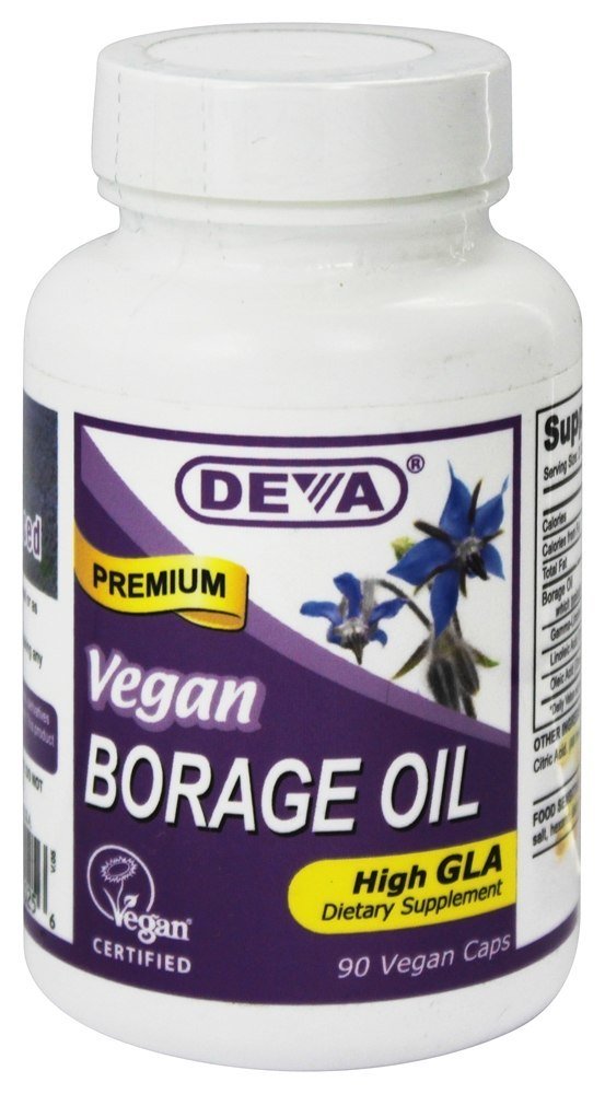 Óleo de Borragem Vegano Com Omega-6 & GLA - Cápsulas vegetarianas 90 Deva Nutrition