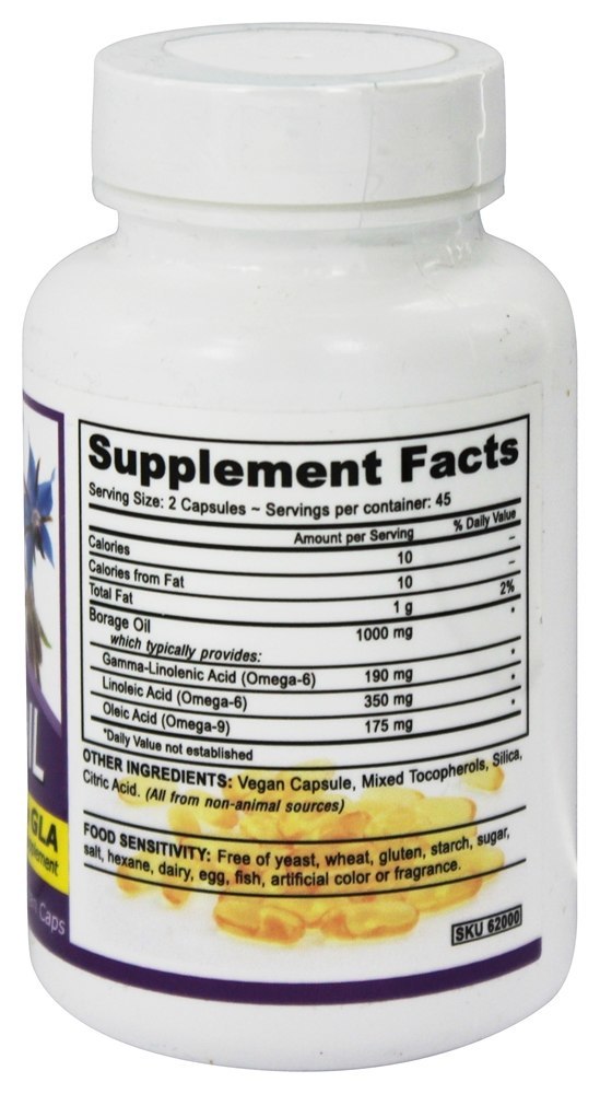 Óleo de Borragem Vegano Com Omega-6 & GLA - Cápsulas vegetarianas 90 Deva Nutrition - Imagem 2