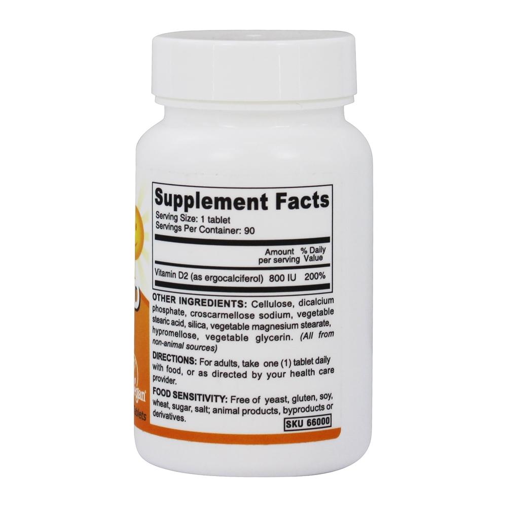 Vitamina D2 Vegana 800 UI - 90 Tablets Deva Nutrition - Imagem 2