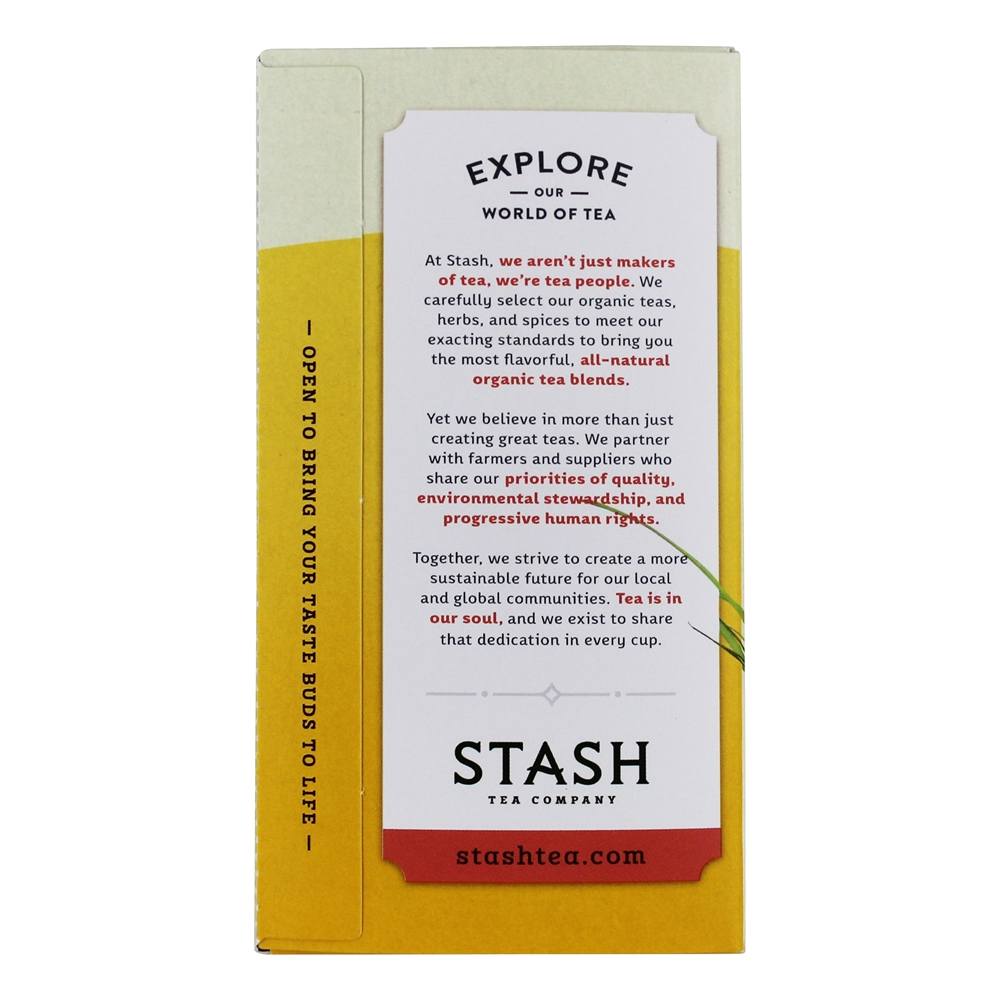 Chá Verde Gengibre Orgânico Limão - 18 Saquinhos de Chá Stash Tea - Imagem 3