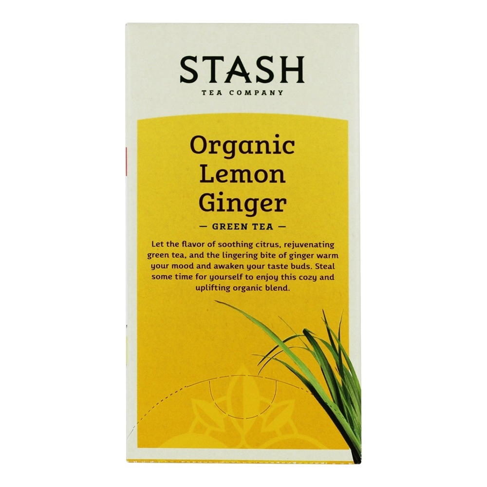 Chá Verde Gengibre Orgânico Limão - 18 Saquinhos de Chá Stash Tea - Imagem 4