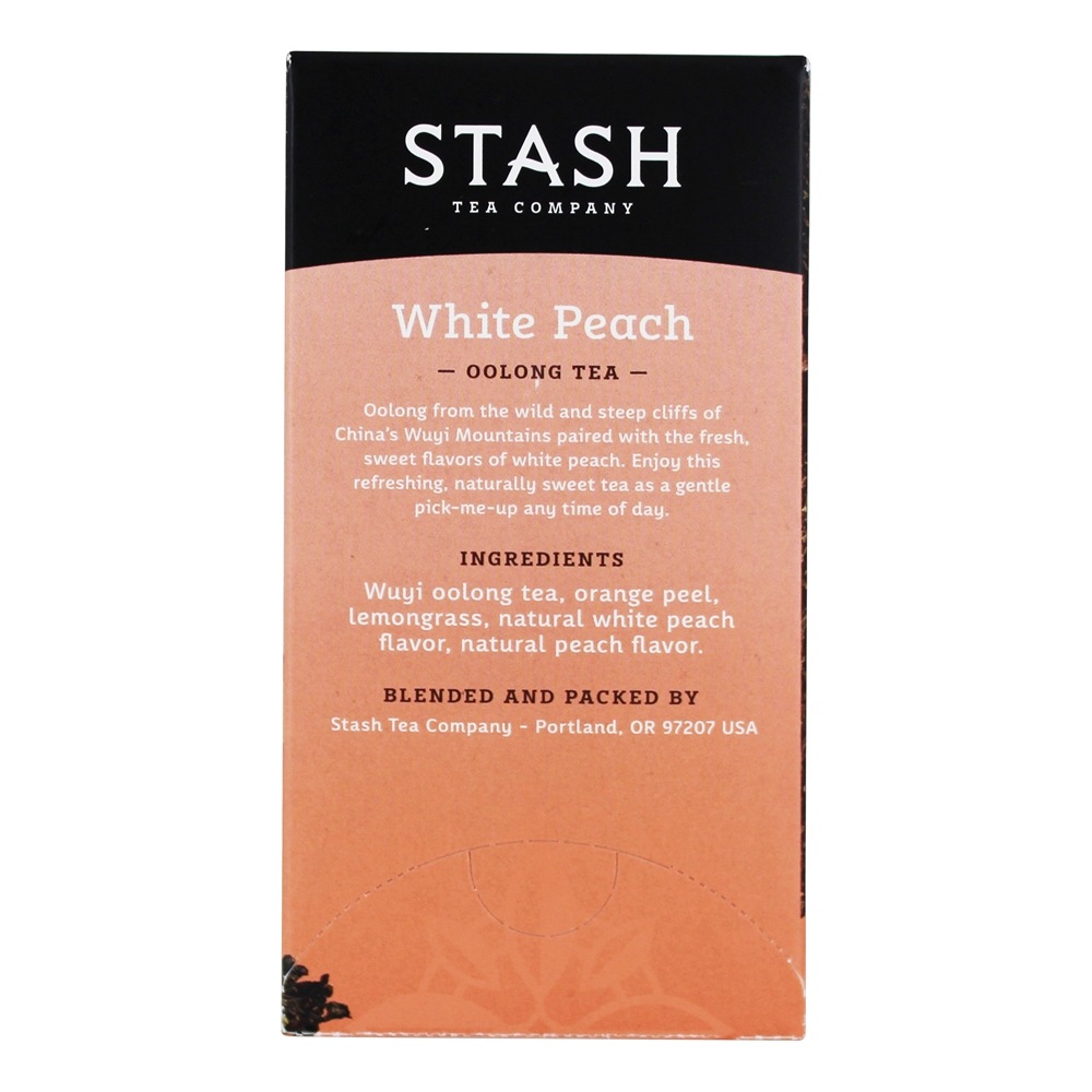 Chá Pêssego Branco Oolong - 18 Saquinhos de Chá Stash Tea - Imagem 2