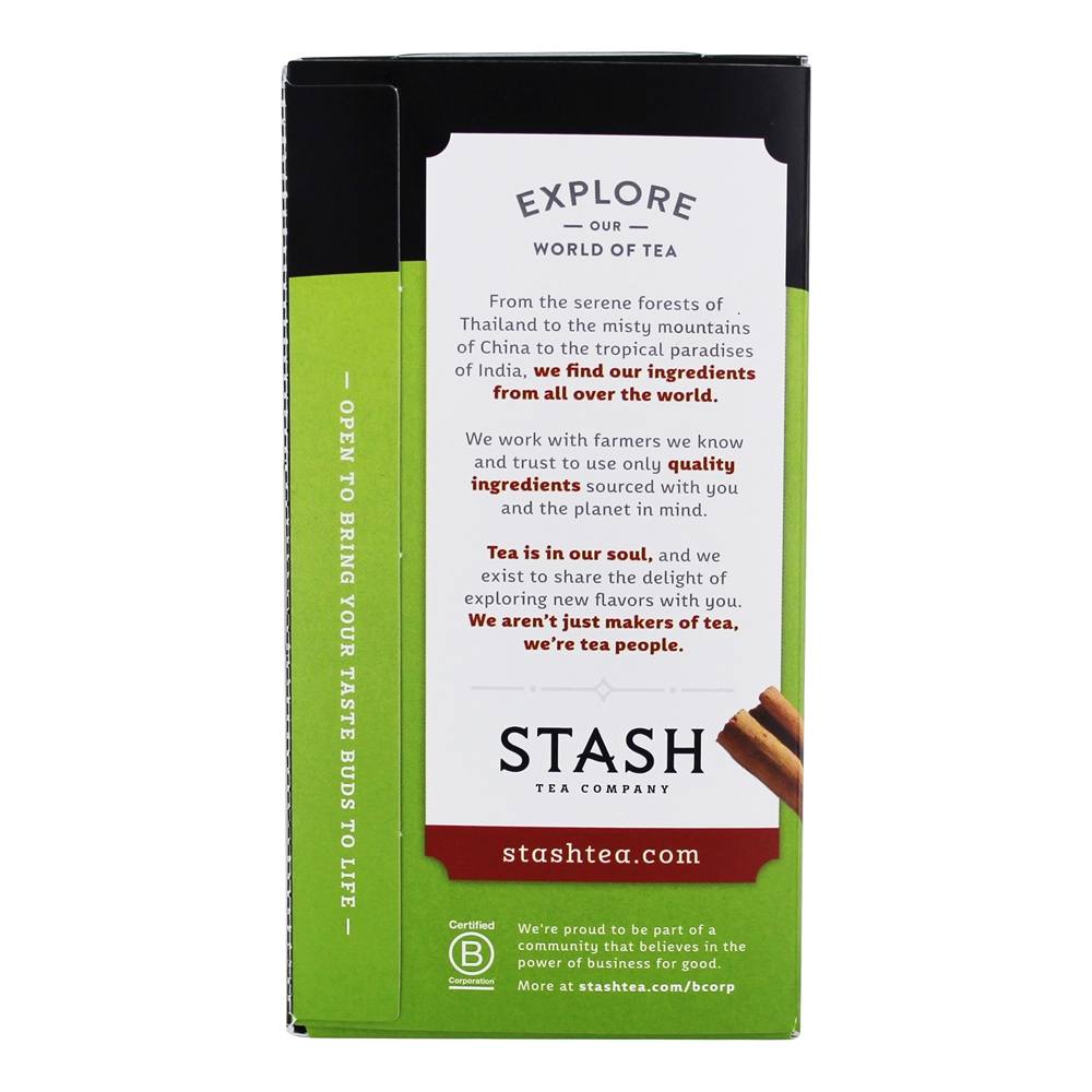 Chai Green Tea - 20 Saquinhos de Chá Stash Tea - Imagem 3