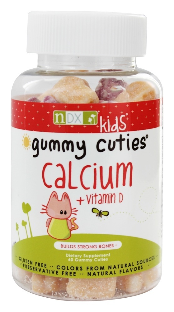 Gummy Cuties Cálcio Com Vitamina D Para Crianças - 60 Gummies Natural Dynamix