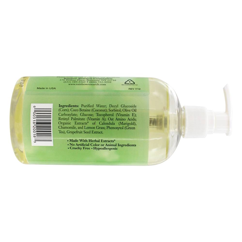 Bebê ó Bebê De ervas Corpo Lavar Unscented - 16 fl. oz. Rainbow Research - Imagem 2