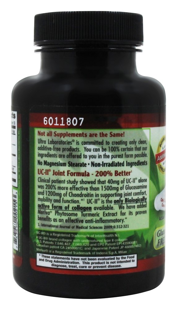 UC-II Fórmula para Articulação com Meriva Phytosome & Bioperine - Cápsulas 60 Ultra Botanicals - Imagem 3