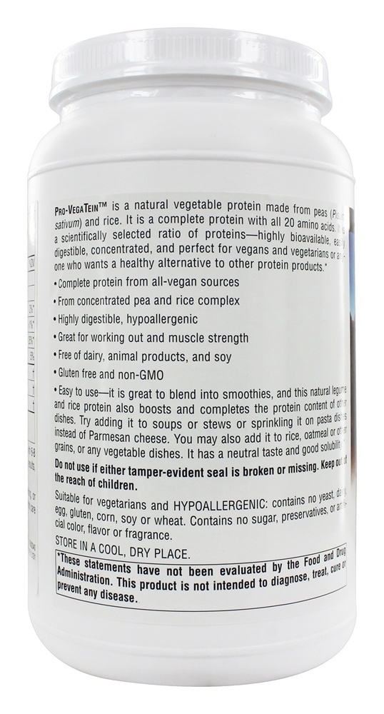 Proteína Vegan Completa Pró-VegaTein em Pó - 32 oz. Source Naturals - Imagem 3