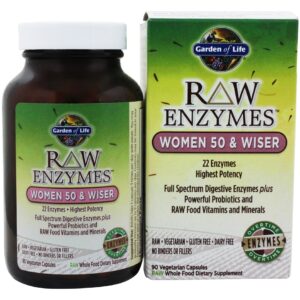 CRU Enzimas Mulheres 50 & Mais sábio - Cápsulas vegetarianas 90 Garden of Life