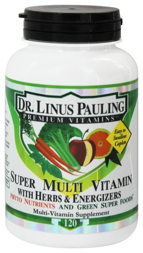 Super Múltiplas Vitamina Com Ervas & Energizers Phyto Nutrientes & Verde Superfood - 120 Cápsulas Dr. Linus Pauling
